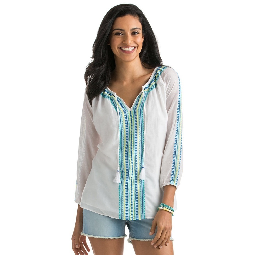 Vineyard Vines Embroidered Tunic Top